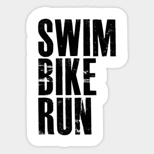 Swim Bike Run Sticker